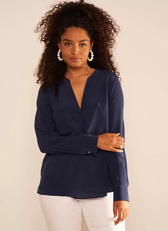 Cheap Sud Express Blouse En 100% Soie Bleu Tyrah