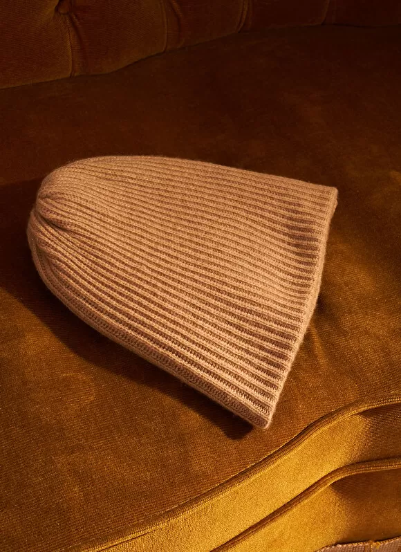 Discount Sud Express Bonnet 100% Cachemire Camel Bibou