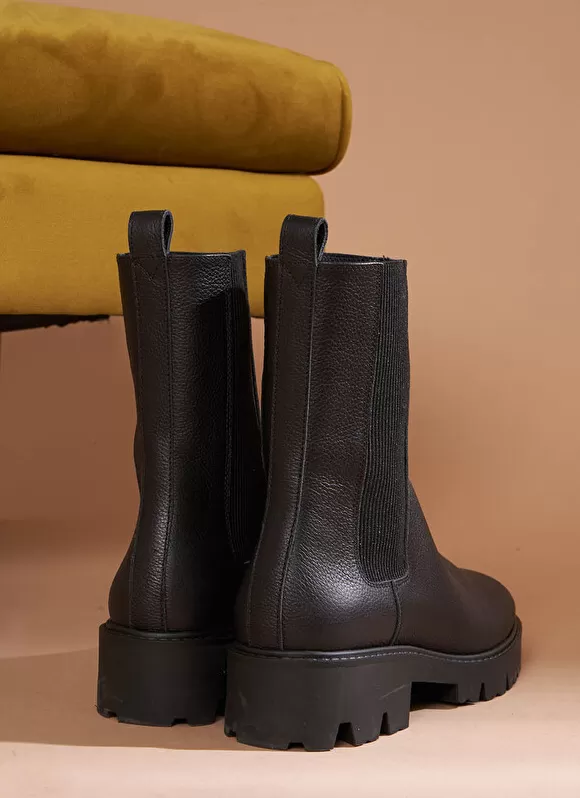 Flash Sale Sud Express Bottines Chelsea En Cuir Noir Ivy