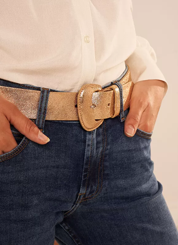 Flash Sale Sud Express Ceinture En Cuir Gold Cindy