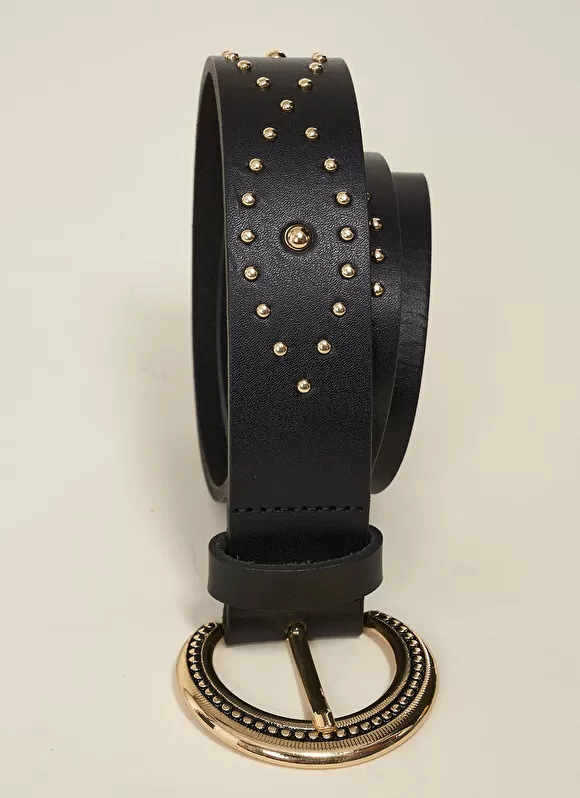 Store Sud Express Ceinture En Cuir Noir Calispera