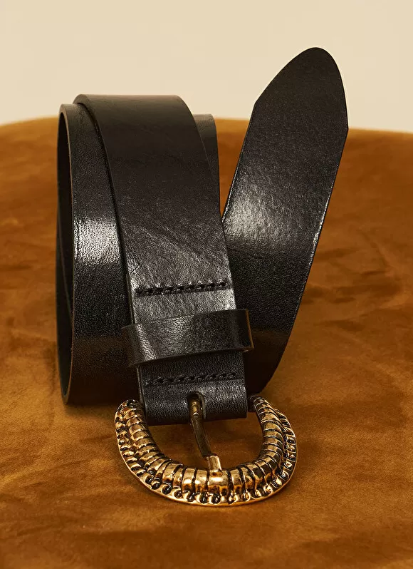 Cheap Sud Express Ceinture En Cuir Noir Cedra