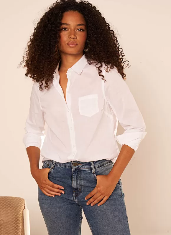 Fashion Sud Express Chemise Classique Blanc Cortaline