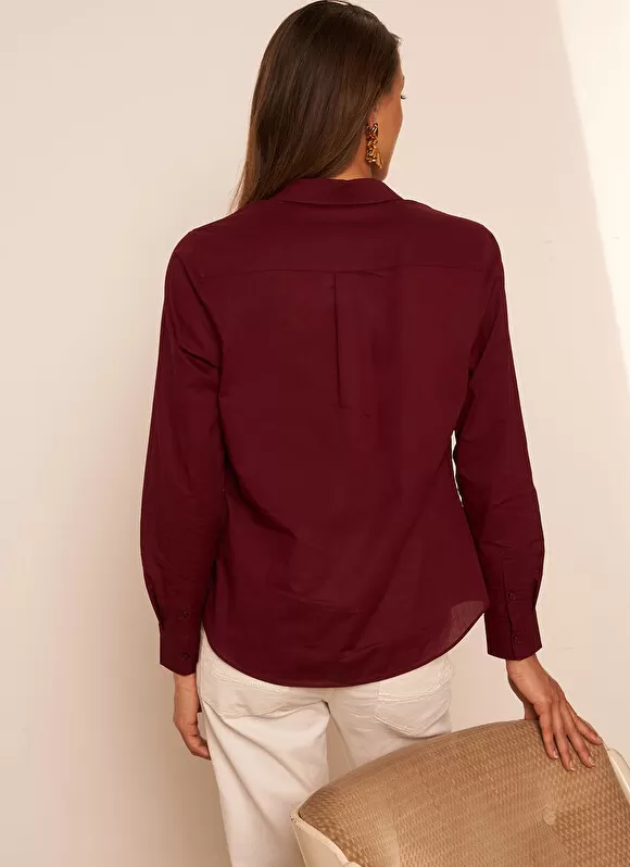 Sale Sud Express Chemise Classique Bordeaux Cortaline