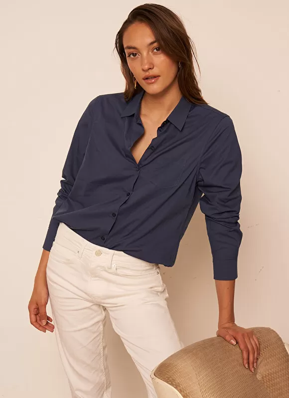Flash Sale Sud Express Chemise Classique Indigo Cortaline