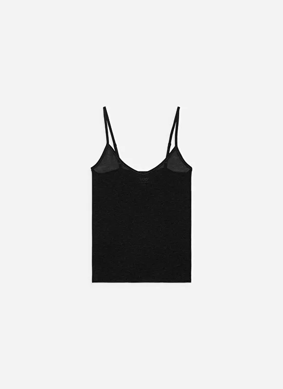 Cheap Sud Express Debardeur A Fines Bretelles En Voile De ... Noir Damia