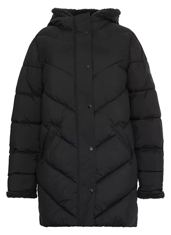 Cheap Sud Express Doudoune A Capuche Manches Longues Noir Veilana