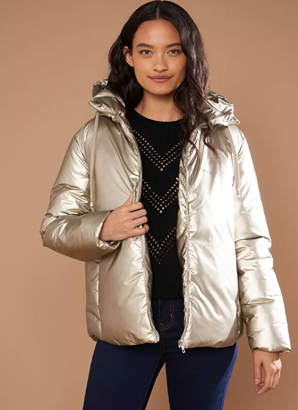 Sale Sud Express Doudoune Manches Longues A Capuche Gold Vilaury