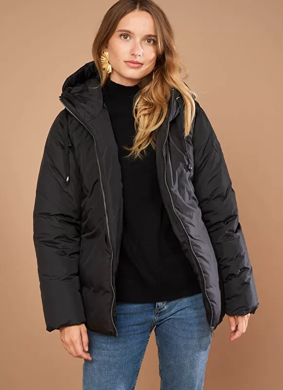 Store Sud Express Doudoune Manches Longues A Capuche Noir Vilaurya
