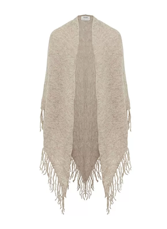 Hot Sud Express Echarpe A Franges Ecru Chine Emmy