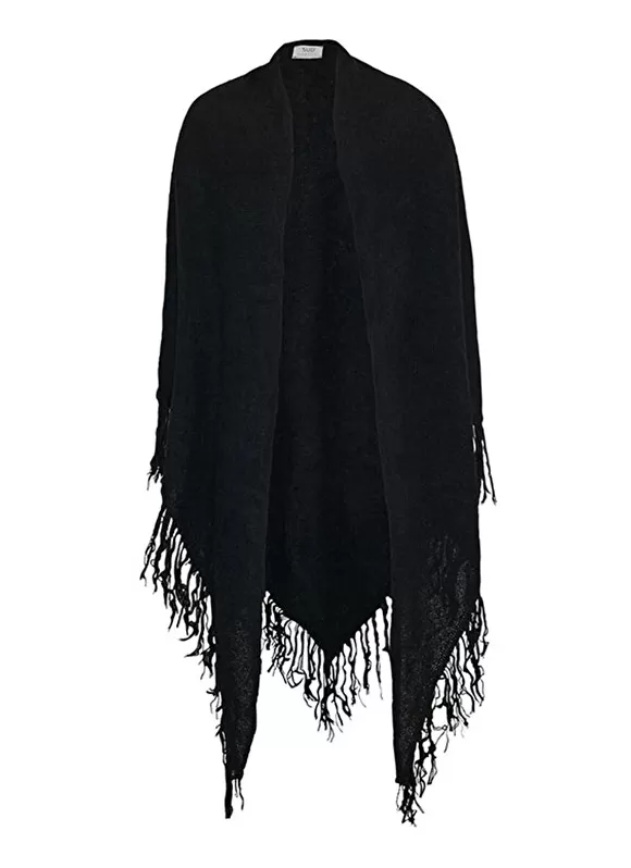 Sale Sud Express Echarpe A Franges Noir Emmy