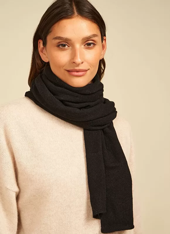 Store Sud Express Echarpe En Cachemire Noir Elise
