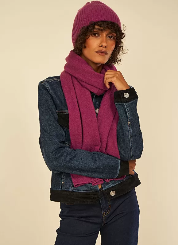 Shop Sud Express Echarpe En Cachemire Prune Elise