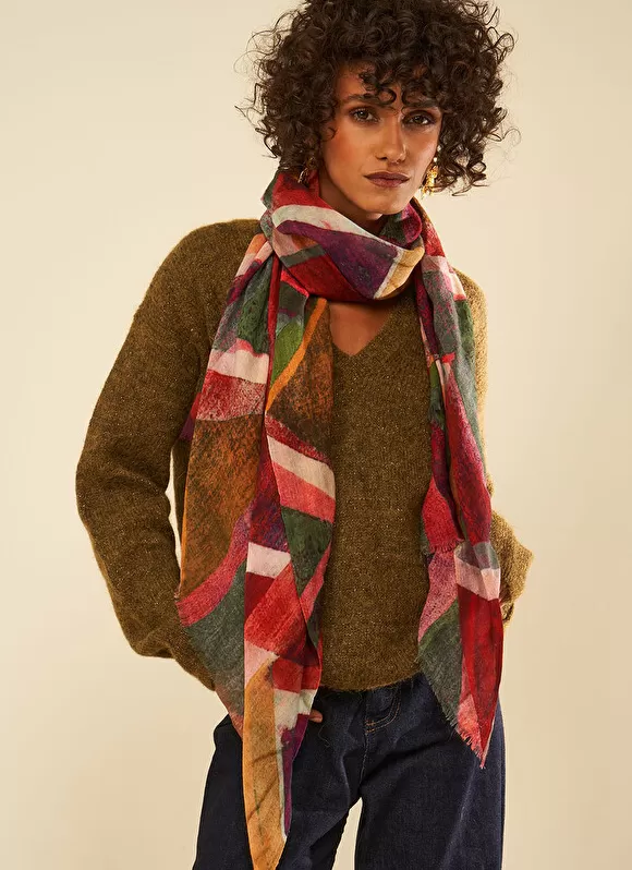 Store Sud Express Foulard Imprime Corail Eddi