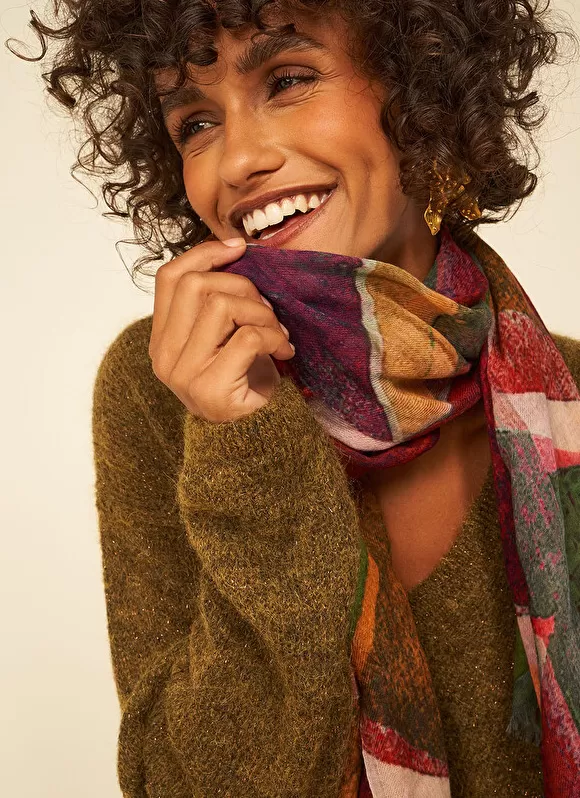 Store Sud Express Foulard Imprime Corail Eddi