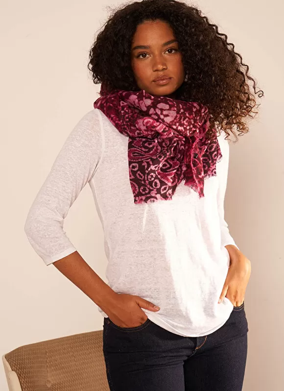 Fashion Sud Express Foulard Imprime Framboise Edel