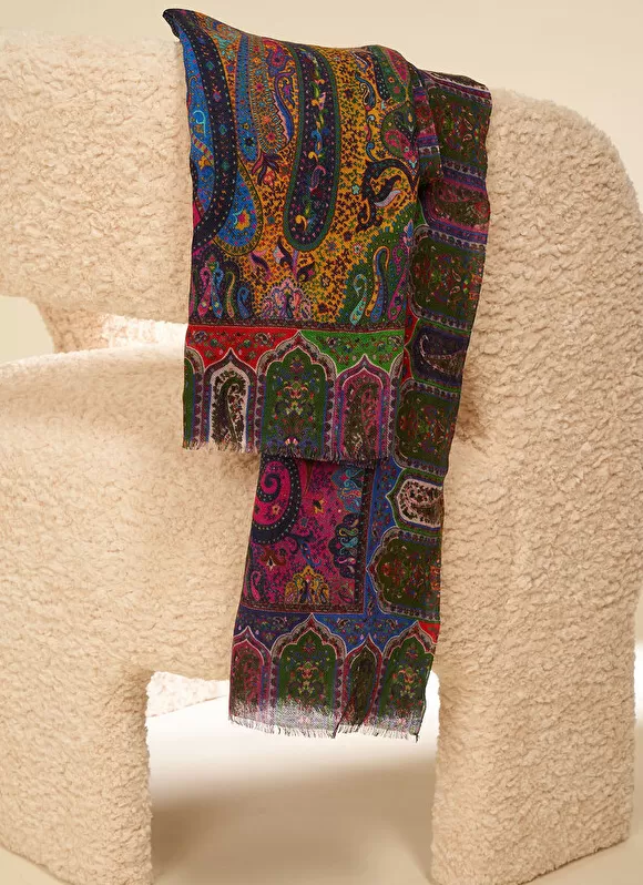 Flash Sale Sud Express Foulard Imprime Framboise Eliez