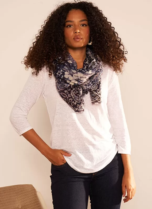 Flash Sale Sud Express Foulard Imprime Marine Edel