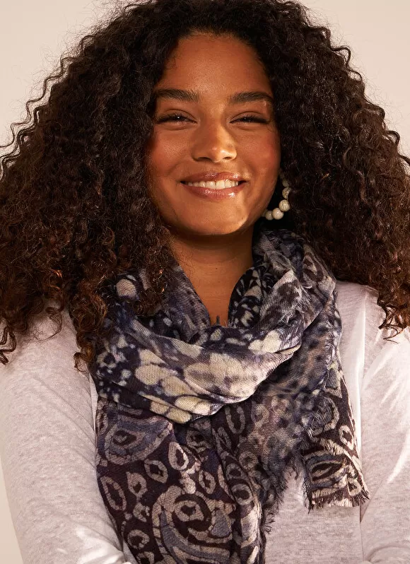 Flash Sale Sud Express Foulard Imprime Marine Edel