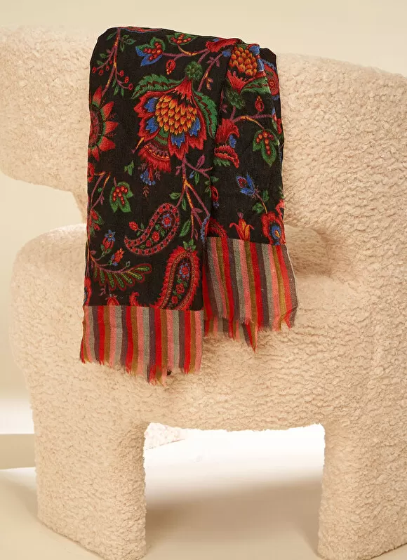 Cheap Sud Express Foulard Imprime Noir Elsy