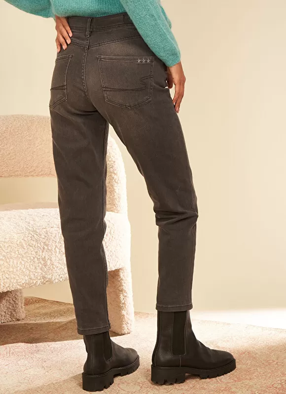 Shop Sud Express Jean Boyfriend A Cinq Poches Grey Stone Ben