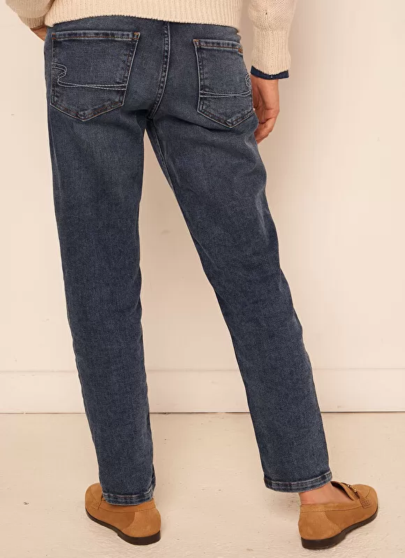 Fashion Sud Express Jean Boyfriend A Cinq Poches Medium Stone Ben