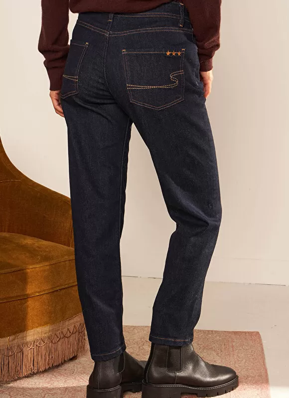 Sale Sud Express Jean Boyfriend A Cinq Poches, Taille Medium Brut Ben