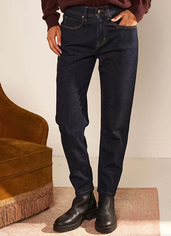 Sale Sud Express Jean Boyfriend A Cinq Poches, Taille Medium Brut Ben