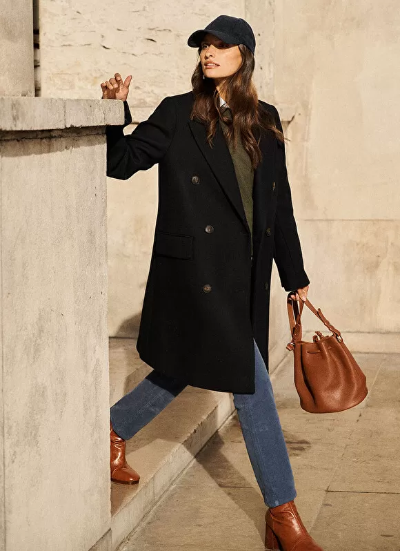 Clearance Sud Express Manteau En Laine Noir Masical