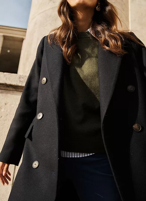 Clearance Sud Express Manteau En Laine Noir Masical