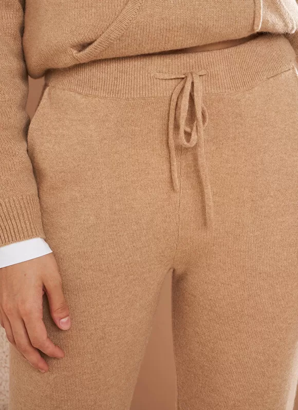 Store Sud Express Pantalon 100% Cachemire Camel Perlou