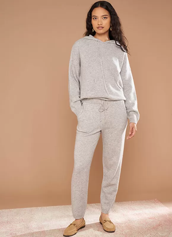 New Sud Express Pantalon 100% Cachemire Perle Chine Perlou