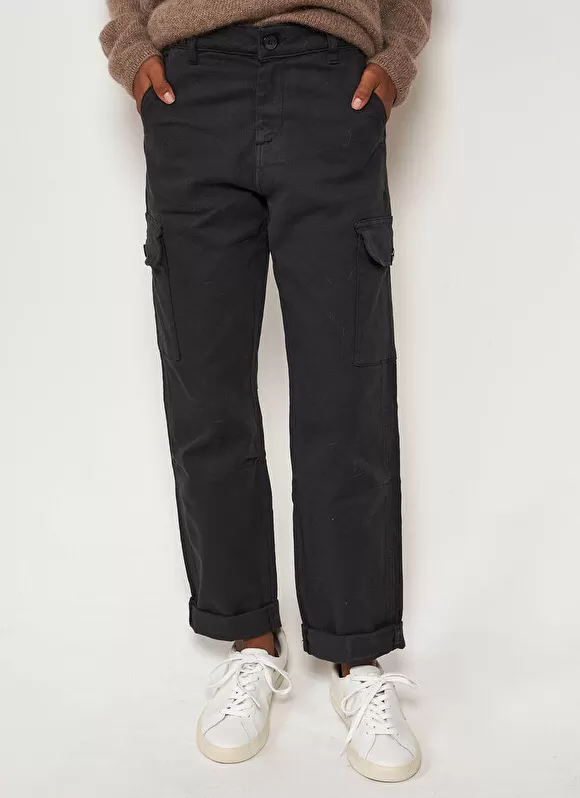 Outlet Sud Express Pantalon Cargo Taille Haute Plomb Pargo
