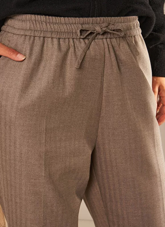 Store Sud Express Pantalon Coupe Jogging Beige Chine Parina