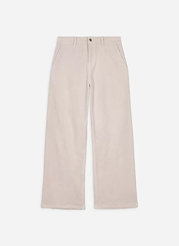 Store Sud Express Pantalon Droit Taille Haute En Velours Cotele Pierre Passyla