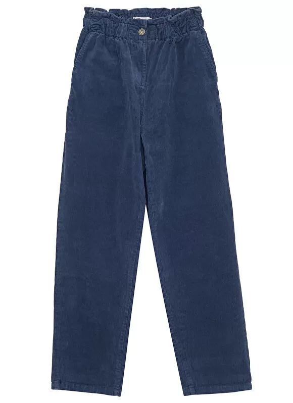 Cheap Sud Express Pantalon En Velours Cotele, Coupe Carotte Indigo Parah