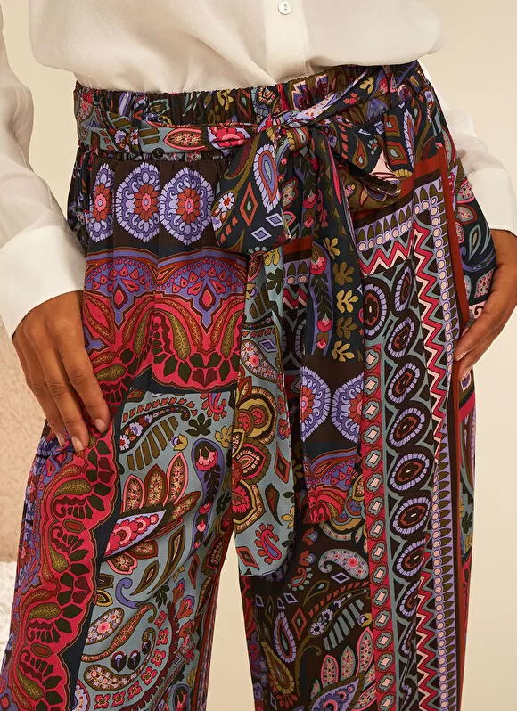 Online Sud Express Pantalon Imprime Retro Kaki Penelope