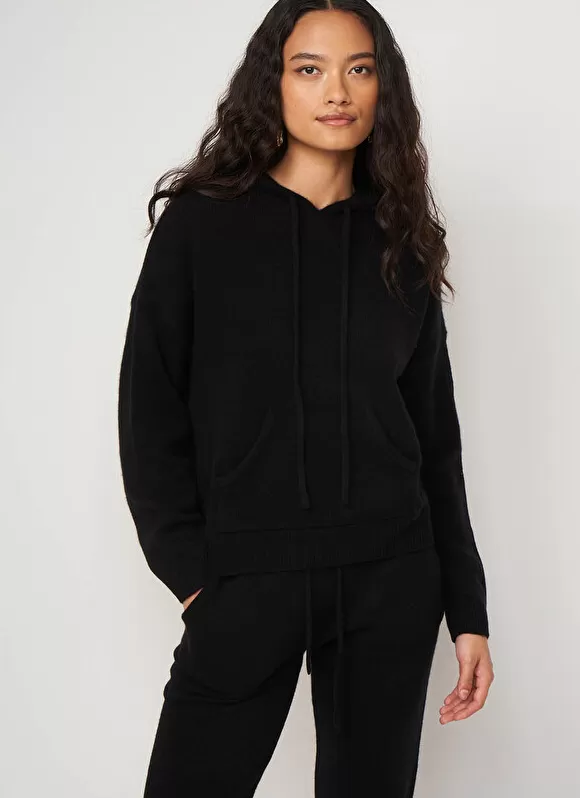 Sale Sud Express Pull A Capuche En Cachemire Epais Noir Mabebe