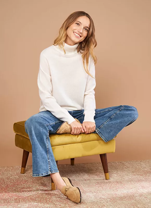 Flash Sale Sud Express Pull A Col Montant Milk Missy