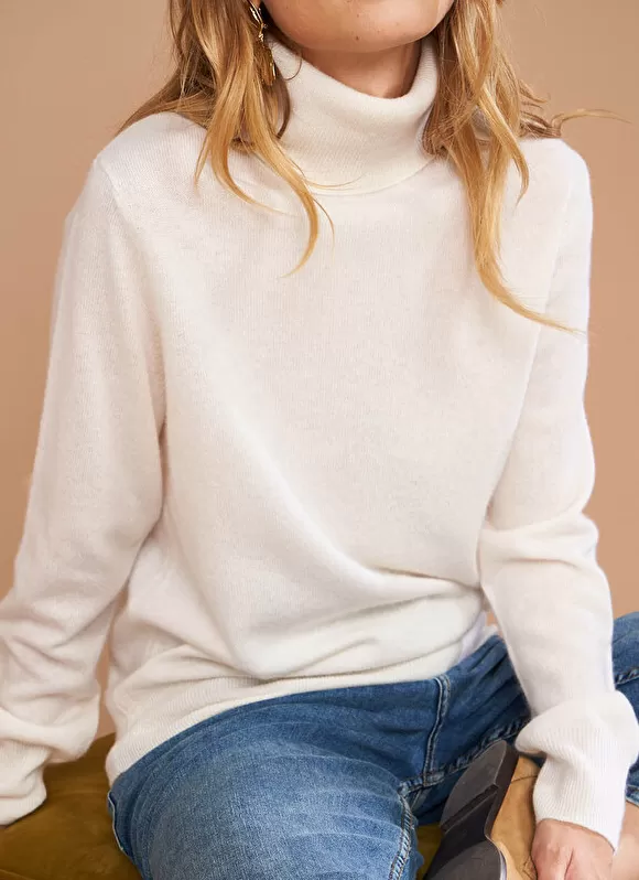 Flash Sale Sud Express Pull A Col Montant Milk Missy