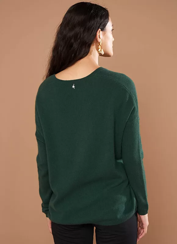 Online Sud Express Pull Au Volume Oversize Et A Manches Longues Pres Du Corps Basilic Monjoe