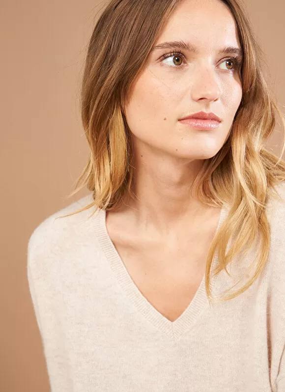 Online Sud Express Pull Au Volume Oversize Et A Manches Longues Pres Du Corps Beige Chine Monjoe