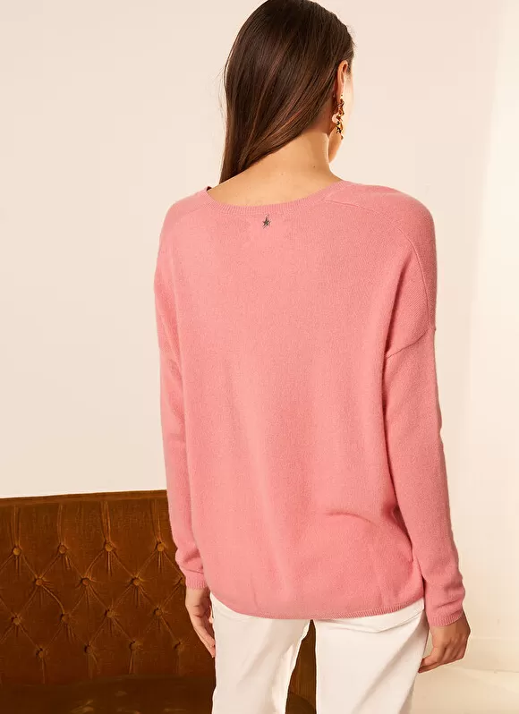 Hot Sud Express Pull Au Volume Oversize Et A Manches Longues Pres Du Corps Blush Monjoe