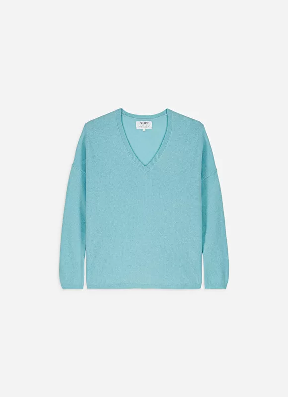Fashion Sud Express Pull Au Volume Oversize Et A Manches Longues Pres Du Corps Calanques Monjoe