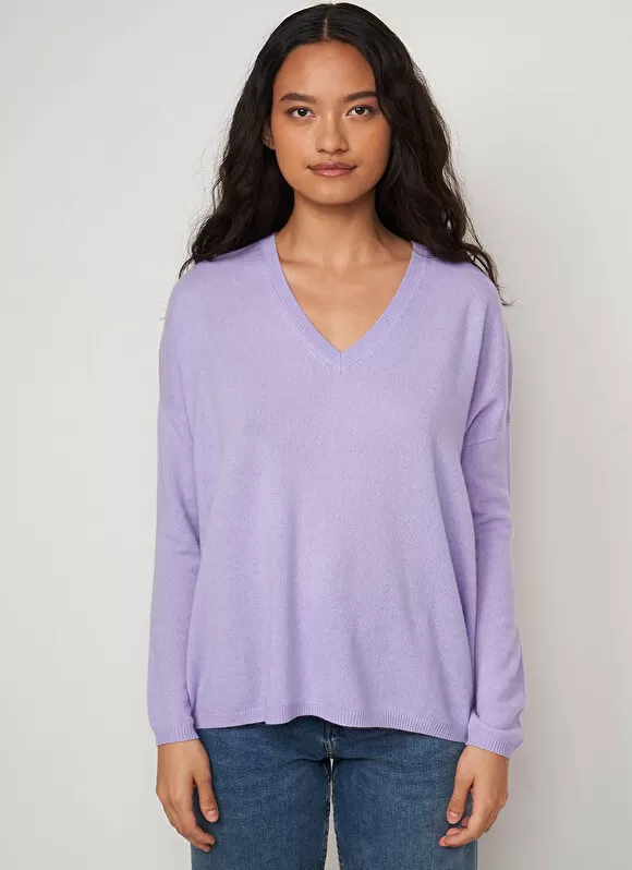 Best Sud Express Pull Au Volume Oversize Et A Manches Longues Pres Du Corps Lavande Monjoe
