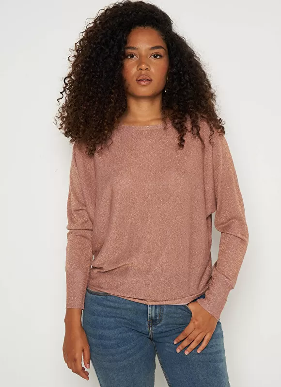 Shop Sud Express Pull Col Bateau A Manches Longues Poudre Macarena