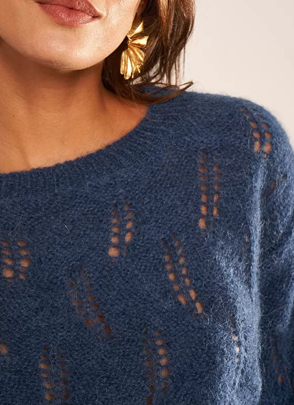 Outlet Sud Express Pull Col Bateau Indigo Mantiby