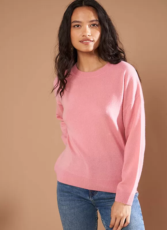 Best Sale Sud Express Pull Col Rond 100% Cachemire Blush Mapoue