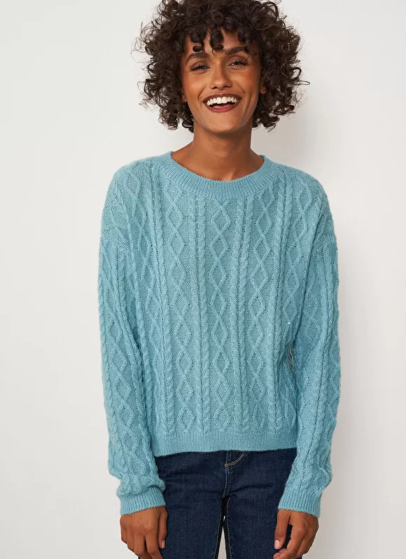 Flash Sale Sud Express Pull Col Rond Avec Jeu De Torsades Neptune Madil