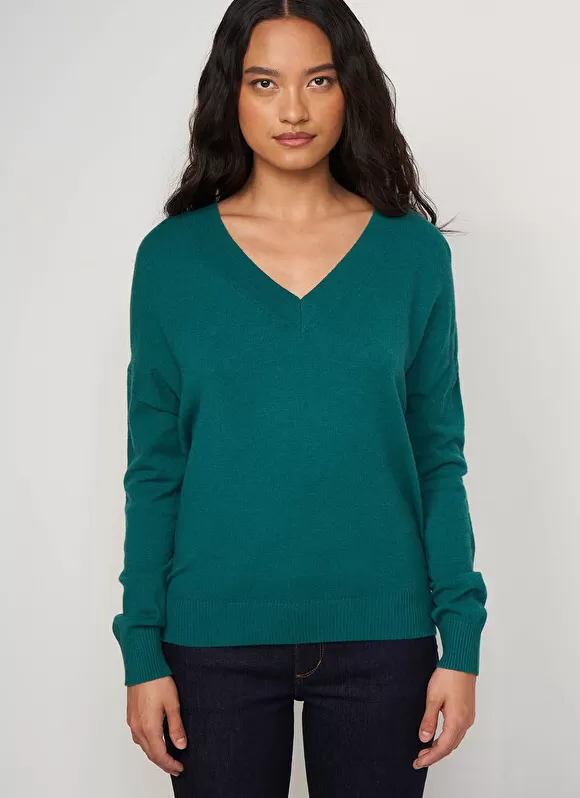 Flash Sale Sud Express Pull Col V A Maille Douce Bouteille Marseillan